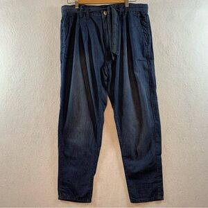 Belted‎ Chambray Pants Lightweight Modern Skinny
